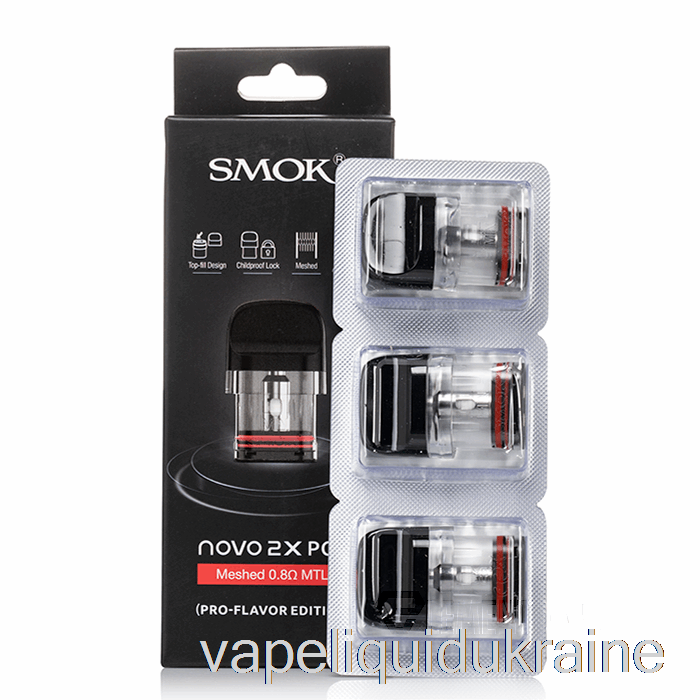 Vape Ukraine SMOK NOVO 2X Replacement Pods 0.8ohm Meshed MTL Pods